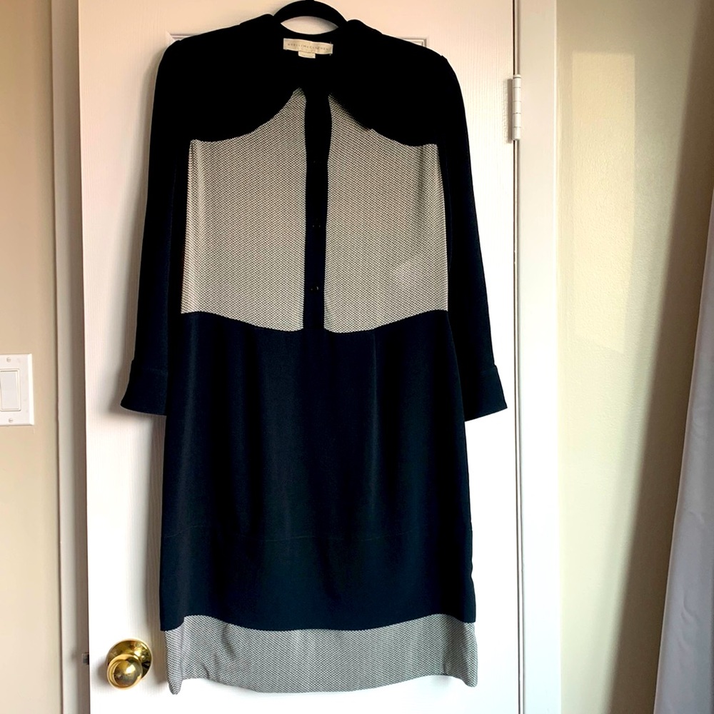Stella McCartney Two Tone Long Sleeve Dress